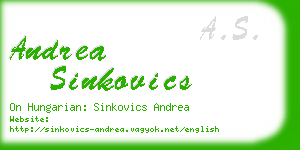 andrea sinkovics business card